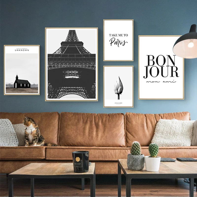Black and White Landscape Eiffel Tower Paris Wall Art Prints Canvas Paintings POP Poster Picture for Living Room Home Decorative
Black and White Landscape Eiffel Tower Paris Wall Art Prints Canvas Paintings POP Poster Picture for Living Room Home Decorative