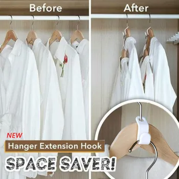Wall Hook Closet Hanger Miracle Space Power Saver Magic Extension Hook Hanger 6pcs L0502
Wall Hook Closet Hanger Miracle Space Power Saver Magic Extension Hook Hanger 6pcs L0502