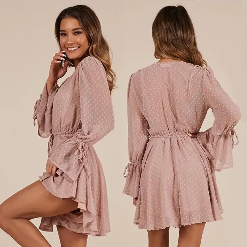 Sexy Ladies Large Size Solid Color Long Sleeve Jumpsuit Women High Waist Loose Bodysuit Tunic V-neck Chiffon Playsuits for Lady
Sexy Ladies Large Size Solid Color Long Sleeve Jumpsuit Women High Waist Loose Bodysuit Tunic V-neck Chiffon Playsuits for Lady