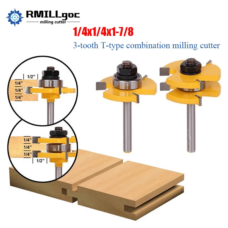 2Pcs 1/4*1-7/8 Tongue and Groove Router Bit Set,T Shape Wood Milling Cutter Woodworking Tool, Adjustable Wood Door Flooring
2Pcs 1/4*1-7/8 Tongue and Groove Router Bit Set,T Shape Wood Milling Cutter Woodworking Tool, Adjustable Wood Door Flooring
