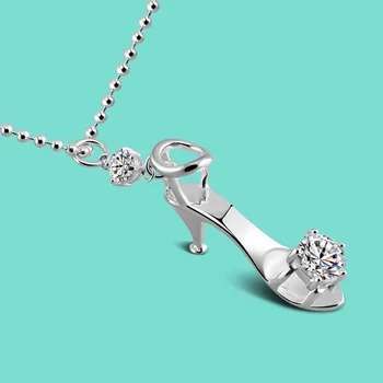 Fashion women models 925 sterling silver necklace cute high heels pendants solid silver necklaces beads chain charm jewelry
Fashion women models 925 sterling silver necklace cute high heels pendants solid silver necklaces beads chain charm jewelry