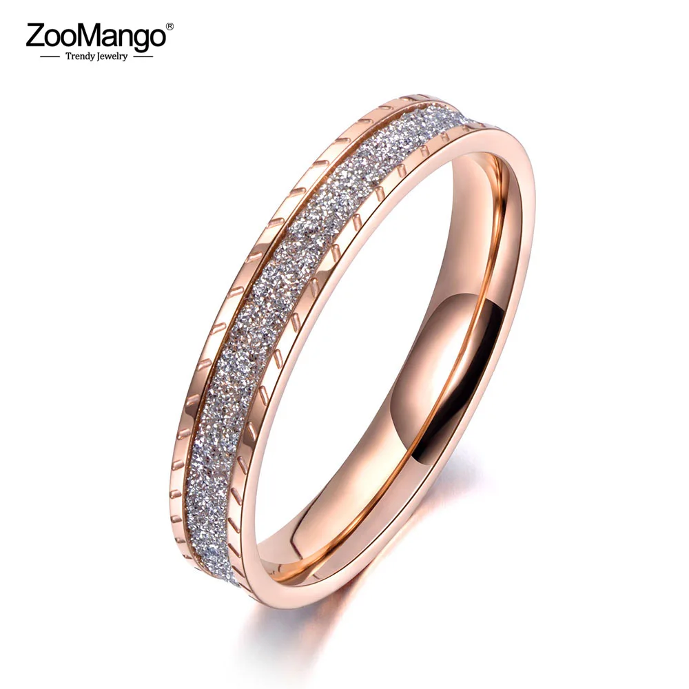 ZooMango Trendy Style Rose Gold Scrub Rings For Women Girl 3.5mm Width Stainless Steel Party Birthday Daily Finger Ring ZR19025
ZooMango Trendy Style Rose Gold Scrub Rings For Women Girl 3.5mm Width Stainless Steel Party Birthday Daily Finger Ring ZR19025