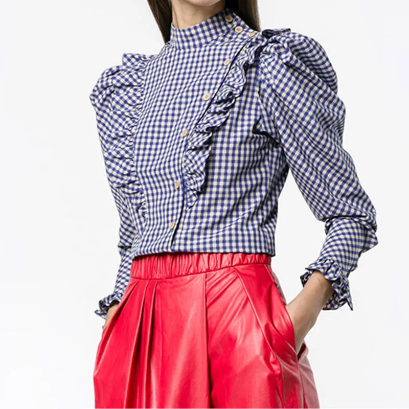 LANMREM 2019 New Fashion Rrffles Patchwork Plaid Casual Design Petal Sleeve Blouse Female's Long Sleeve Shirt Vestido YE426
LANMREM 2019 New Fashion Rrffles Patchwork Plaid Casual Design Petal Sleeve Blouse Female's Long Sleeve Shirt Vestido YE426
