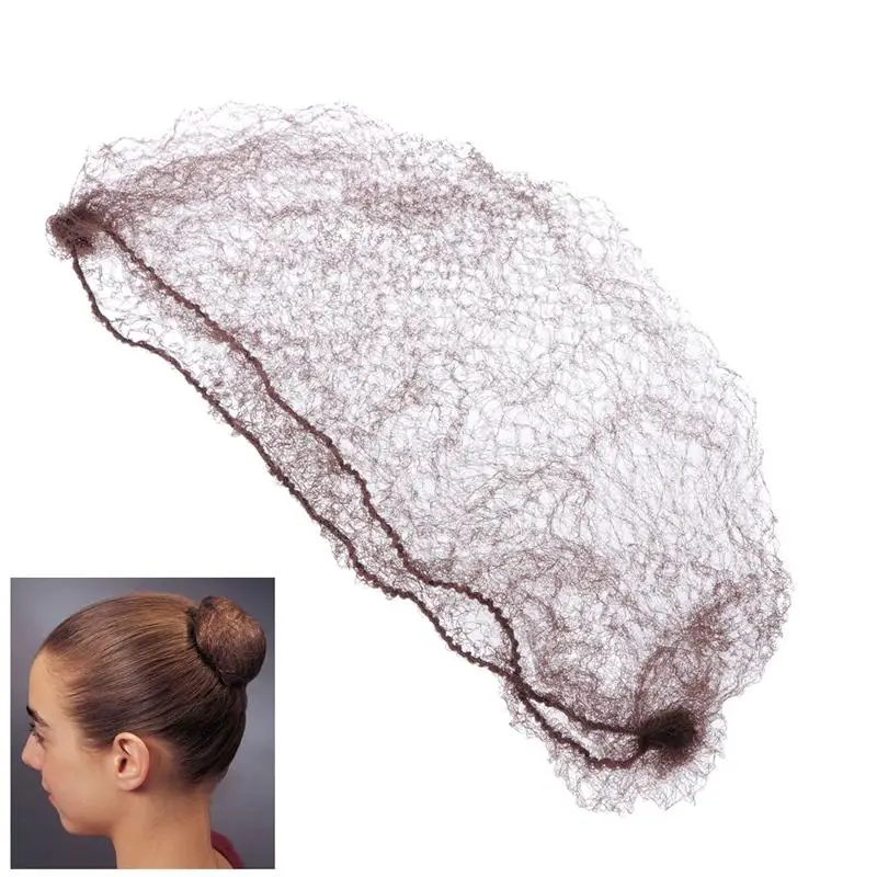 

RUIMIO 50pcs Hair Nets Invisible Elastic Edge Mesh Hairnet Ballet Bun Hair Nets Mesh Dance Skating Snoods Hair Net Bun Cover