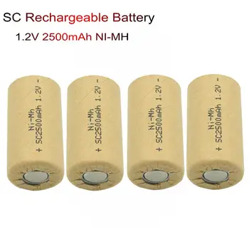 Power Tools Battery Ni-MH Rechargeable Battery SC 1.2V 2500mAh nimh Batteries for Flashlight Solar Lights Electronic Toys lamp
Power Tools Battery Ni-MH Rechargeable Battery SC 1.2V 2500mAh nimh Batteries for Flashlight Solar Lights Electronic Toys lamp