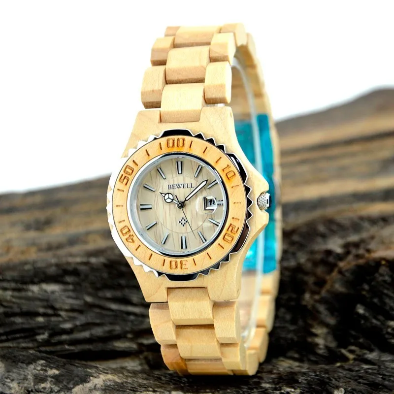 BEWELL WOODEN WATCH
