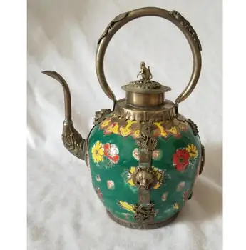 art Collectibles Tibet Silver Handwork Green Porcelain Big Wonderful Tea Pot Free Shipping 009
art Collectibles Tibet Silver Handwork Green Porcelain Big Wonderful Tea Pot Free Shipping 009