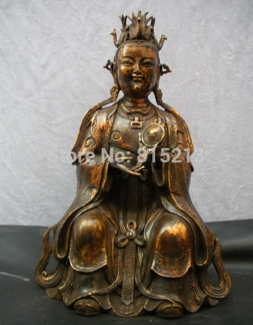 bi001353 Tibet Buddhism Folk Classical bronze Empress Phoenix kwan-Yin buddha statue
bi001353 Tibet Buddhism Folk Classical bronze Empress Phoenix kwan-Yin buddha statue