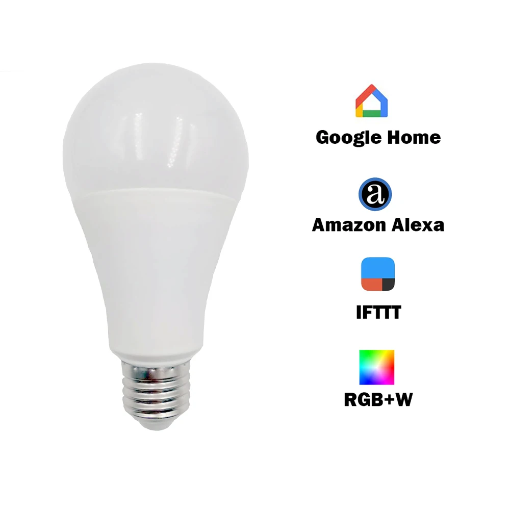 Dimmer Led Bulb 2.4G Wifi Smart Light RGB Multi Colors Changing Via APP Voice Control Alexa echo Google home IFTTT
Dimmer Led Bulb 2.4G Wifi Smart Light RGB Multi Colors Changing Via APP Voice Control Alexa echo Google home IFTTT
