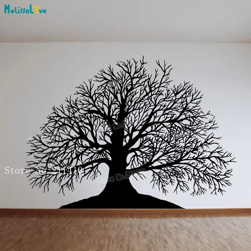 Winter Tree Wall Sticker 3d Large Vinilos Paredes Home Decoration For Living Room Bedroom Self-adhesive Art Murals Gift YT231 | Дом и сад
