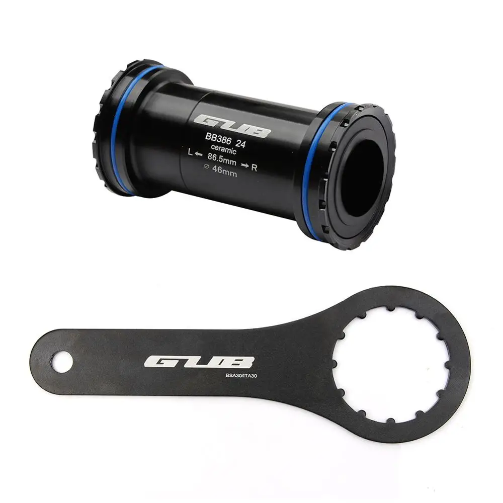 

GUB BB386 EVO bicycle center shaft threaded into the lock center shaft Compatible with the Shimano crankset