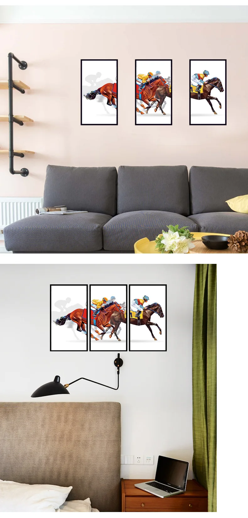 Compre Marco De Deporte Ecuestre Decoracion Pintura Pegatinas De