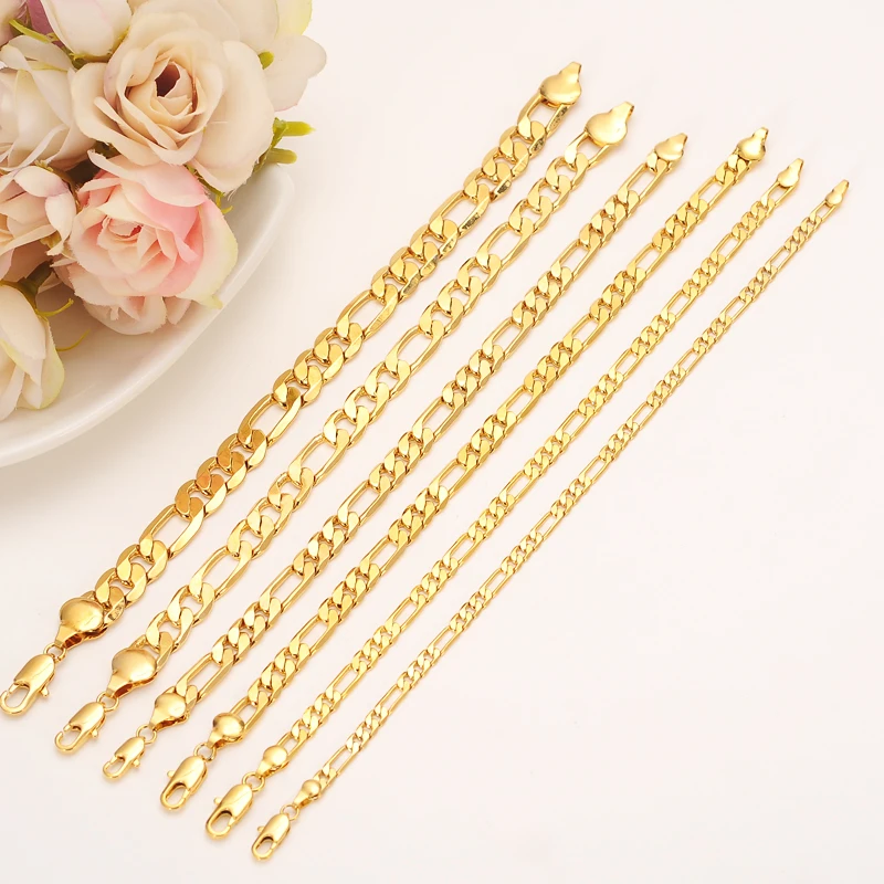 fashion men's plated 24k gold bracelet figaro chain Bracelet bangle necklace men JewelryAccessories Friendship Wristbands gift
fashion men's plated 24k gold bracelet figaro chain Bracelet bangle necklace men JewelryAccessories Friendship Wristbands gift