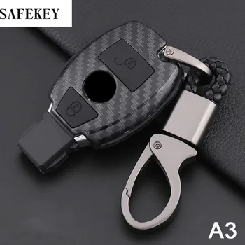 

Carbon Fiber Silicone Key Case Cover For Mercedes Benz A180 A200 A260 W203 W210 W211 AMG W204 C E S CLS CLK CLA SLK Classe