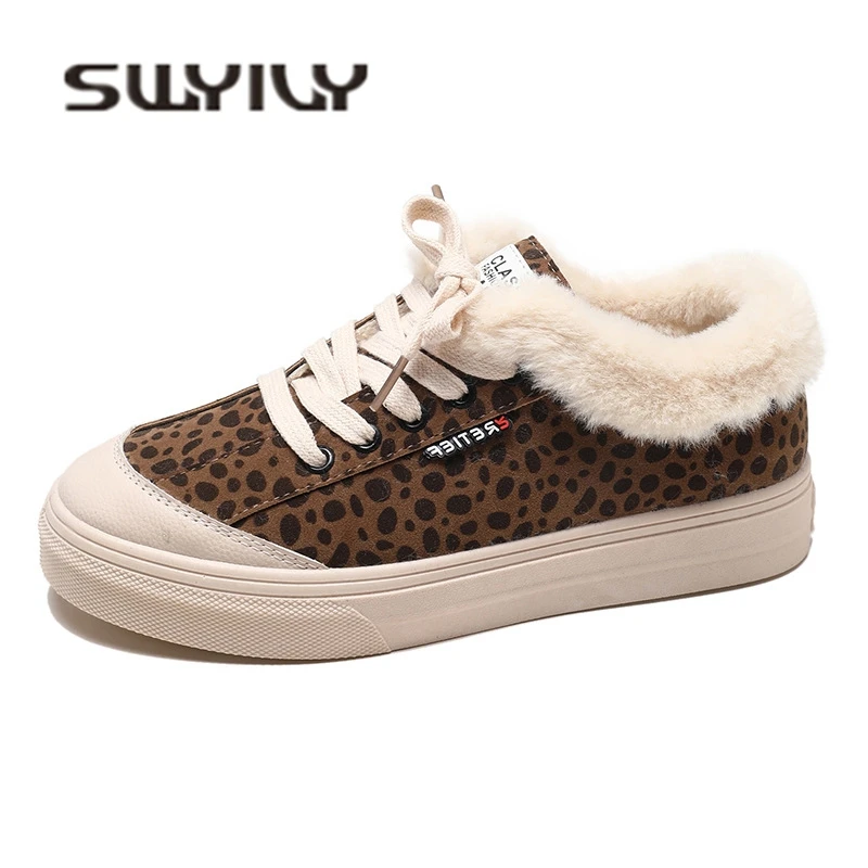 SWYIVY Woman Sneakers Leopard Winter Snow Shoes Velvet Fur 2018 Warm Female Fashion Causal Shoes Comfort Lat Lady Sneakers Warm
SWYIVY Woman Sneakers Leopard Winter Snow Shoes Velvet Fur 2018 Warm Female Fashion Causal Shoes Comfort Lat Lady Sneakers Warm