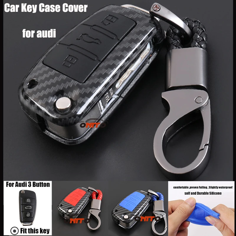 For Audi Q3 A4L A6L Q5 Q7 A1 A3 Carbon fiber Car key case cover black red blue 1pcs 3 buttons Remote Key Fob Cover Protect Set
For Audi Q3 A4L A6L Q5 Q7 A1 A3 Carbon fiber Car key case cover black red blue 1pcs 3 buttons Remote Key Fob Cover Protect Set