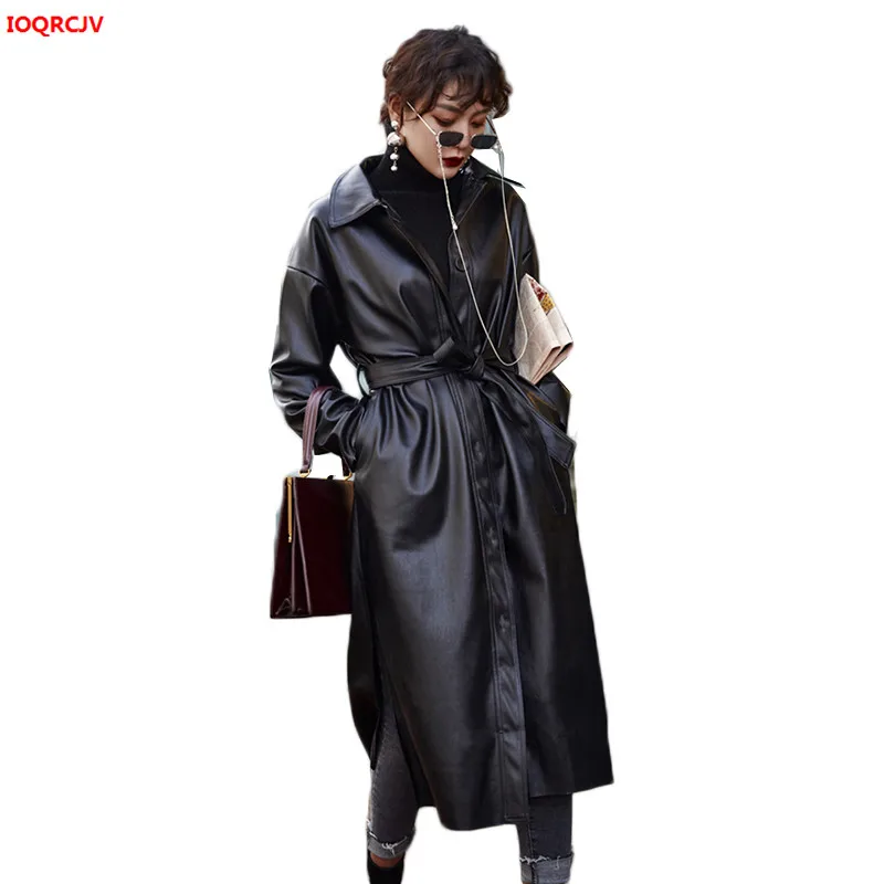 Women Faux Leather Jacket With Belt 2019 Autumn Winter Plus Size Ladies Washed PU Leather Trench Coats Female Long Overcoat 1067
Women Faux Leather Jacket With Belt 2019 Autumn Winter Plus Size Ladies Washed PU Leather Trench Coats Female Long Overcoat 1067