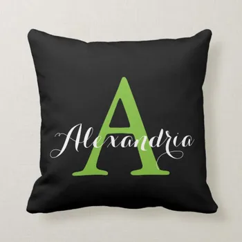 Personalized Customized Black Neutral Solid Color Bright Green Name Throw Pillow Zipper Home Sofa Decorative Throw Pillow Cover
Personalized Customized Black Neutral Solid Color Bright Green Name Throw Pillow Zipper Home Sofa Decorative Throw Pillow Cover