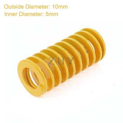 TF 10mm OD 5mm ID 45mm 50mm 55mm 60mm 65mm 70mm Length Yellow Light Load 65Mn Metal Spiral Stamping Compression Mould Die Spring
TF 10mm OD 5mm ID 45mm 50mm 55mm 60mm 65mm 70mm Length Yellow Light Load 65Mn Metal Spiral Stamping Compression Mould Die Spring