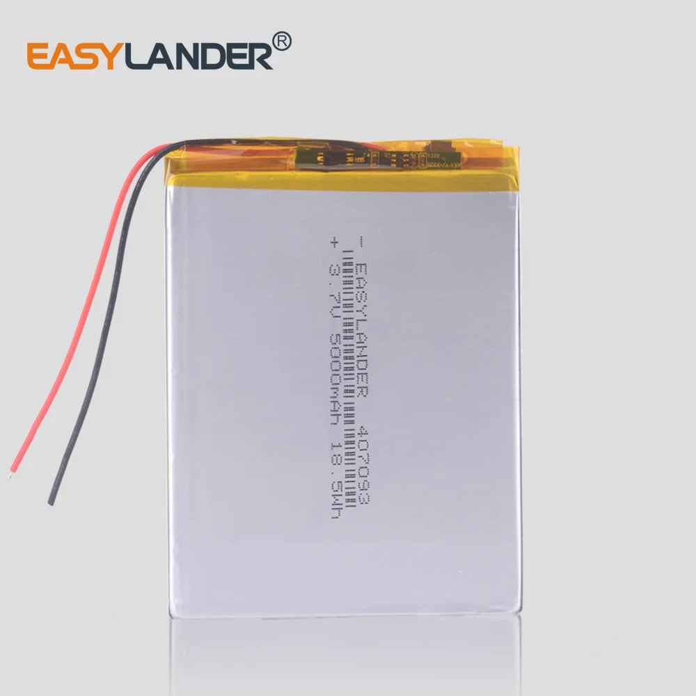 3.7V 5000mAh Li Polymer battery 407093 tablet PC Batteries with Protection Board For Tablet PC U25GT
3.7V 5000mAh Li Polymer battery 407093 tablet PC Batteries with Protection Board For Tablet PC U25GT