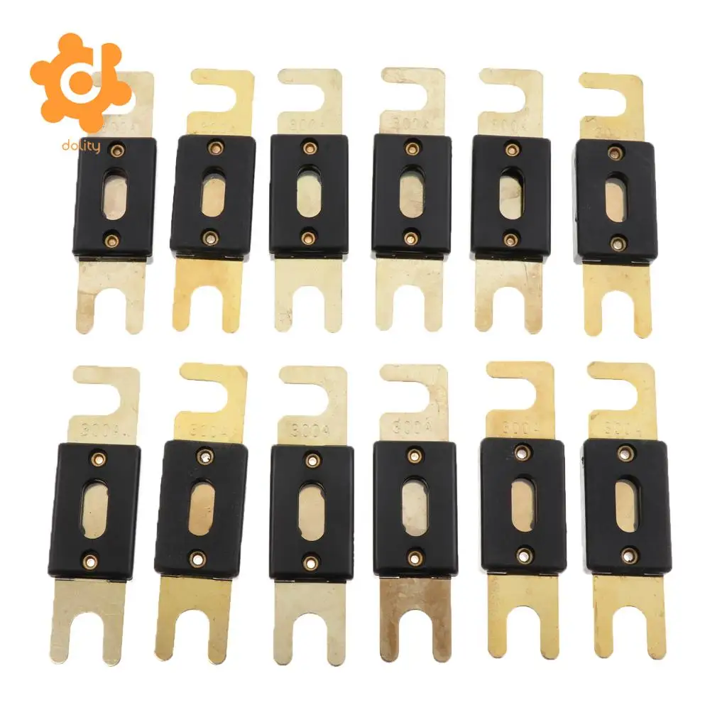 12 Pieces Car Stereo Audio Electrical Flat ANL Blade Fuse 300AMP Gold Plated