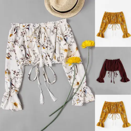 Summer Fashion Women T-shirt Lace up Bandage Tees Off Shoulder Casual Top Long Sleeve T-Shirts Crop Tops Clubwear New Streetwear
Summer Fashion Women T-shirt Lace up Bandage Tees Off Shoulder Casual Top Long Sleeve T-Shirts Crop Tops Clubwear New Streetwear