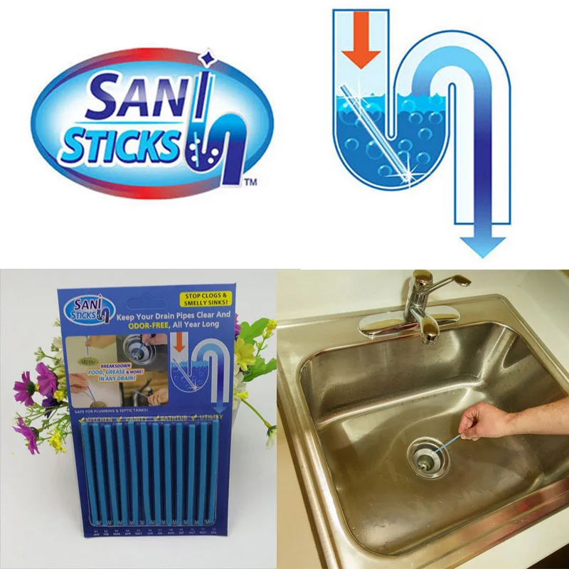 60Pcs/set Sani Sticks sewage decontamination to deodorant The kitchen toilet bathtub drain cleaner sewer cleaning rod
60Pcs/set Sani Sticks sewage decontamination to deodorant The kitchen toilet bathtub drain cleaner sewer cleaning rod