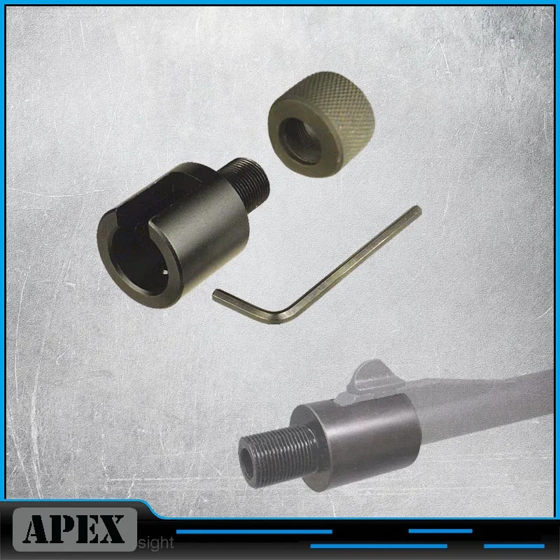 Barrel End Threaded Adapter 1/2-28 for Survival Rifle(AR-7) 1/2"-28 Barrel Thread Adapter with knurled Steel Thread Protector
Barrel End Threaded Adapter 1/2-28 for Survival Rifle(AR-7) 1/2"-28 Barrel Thread Adapter with knurled Steel Thread Protector