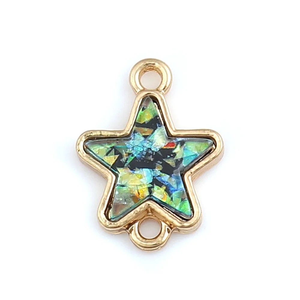 DoreenBeads Zinc Based Alloy & Shell Connectors Pentagram Star Gold Color Dark Green 18mm( 6/8") x 14mm( 4/8"), 5 PCs
DoreenBeads Zinc Based Alloy & Shell Connectors Pentagram Star Gold Color Dark Green 18mm( 6/8") x 14mm( 4/8"), 5 PCs