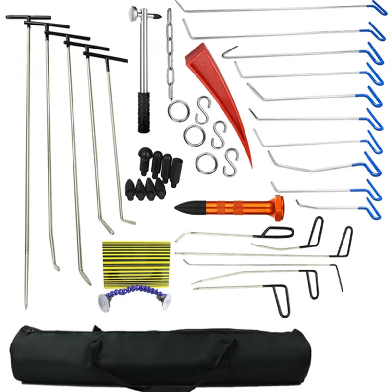 38pcs PDR tools Auto Body Rods Paintless Dent Repair Kits Hail Ding Removal Wedge Hook Push Rod Hooks Crowbar Dent Removal Tools
38pcs PDR tools Auto Body Rods Paintless Dent Repair Kits Hail Ding Removal Wedge Hook Push Rod Hooks Crowbar Dent Removal Tools