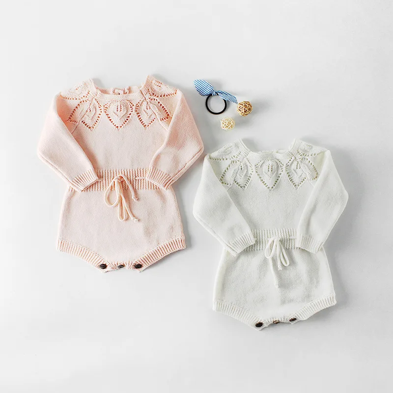 2019 Spring Baby Girl Leaf Romper Longsleeve Knitted Princess Outfits Pure Cotton Knitted Wool Baby One-piece Clothes
2019 Spring Baby Girl Leaf Romper Longsleeve Knitted Princess Outfits Pure Cotton Knitted Wool Baby One-piece Clothes