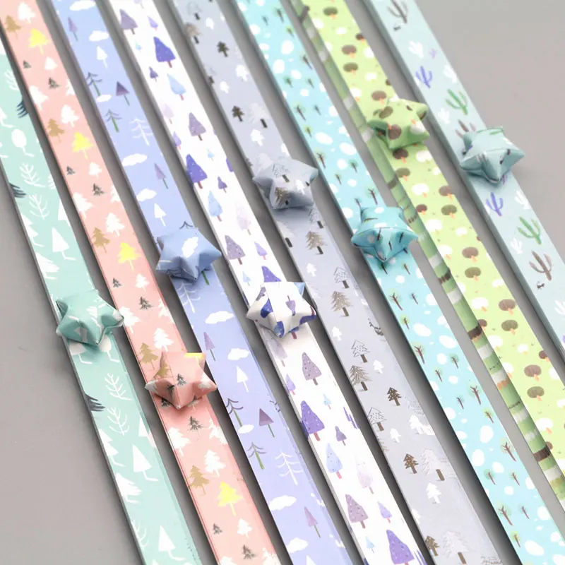 400pcs Lucky Star Paper Printed little Tree Pattern Star Piece Wishing Star Stacked Paper Wrap Wings Star Creative Origami Set
400pcs Lucky Star Paper Printed little Tree Pattern Star Piece Wishing Star Stacked Paper Wrap Wings Star Creative Origami Set