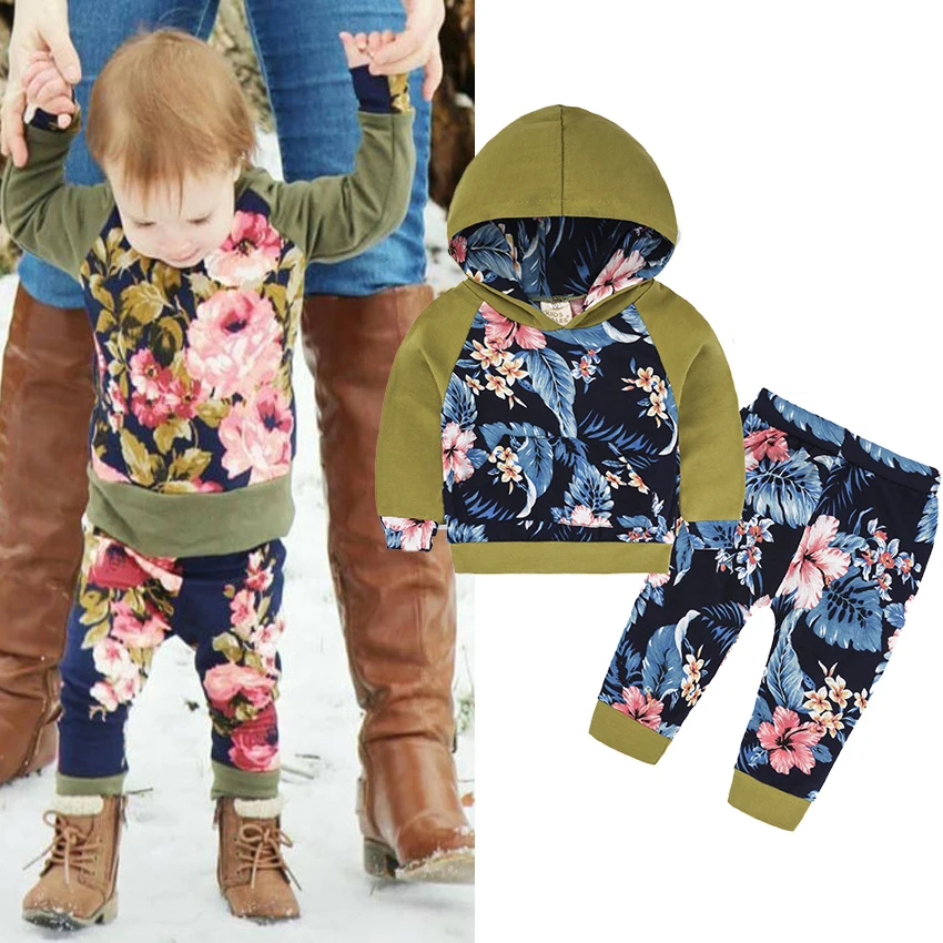 2019 Autumn Winter Newborn Baby Girls Clothes Casual Hooded Tops + Floral Pants 2PCS Infant Suit Sets Sportswear SY268
2019 Autumn Winter Newborn Baby Girls Clothes Casual Hooded Tops + Floral Pants 2PCS Infant Suit Sets Sportswear SY268