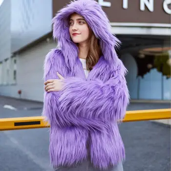 High Quality winter woman fashion casual Purple/gray/green/wine red color Hooded Faux Fur coat England Style Leisure Faux Fur
High Quality winter woman fashion casual Purple/gray/green/wine red color Hooded Faux Fur coat England Style Leisure Faux Fur