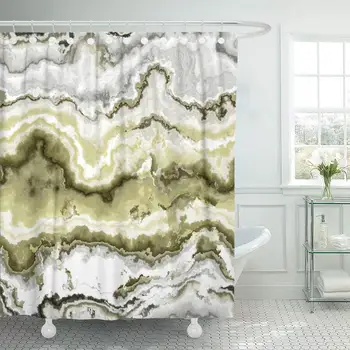 Shower Curtain with Hooks Green African Gem Stone Pattern Yellow Agate Aluminosilicate Batu Botswana Brazilian Bathroom
Shower Curtain with Hooks Green African Gem Stone Pattern Yellow Agate Aluminosilicate Batu Botswana Brazilian Bathroom