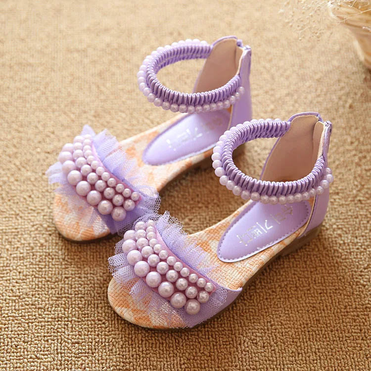 Summer Elegant Children Flat Sandals Pearl Inlay Beading Mesh Girls Princess Sandals Stage Performance Girls Shoes EUR 21-30
Summer Elegant Children Flat Sandals Pearl Inlay Beading Mesh Girls Princess Sandals Stage Performance Girls Shoes EUR 21-30