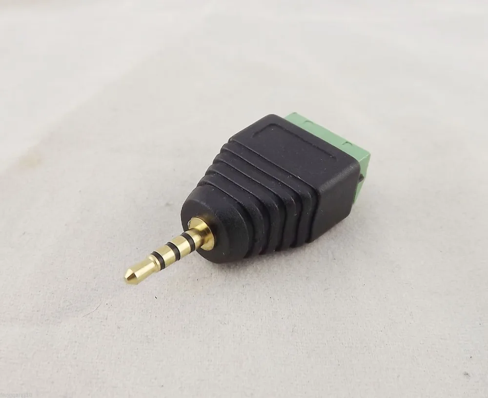 3pcs 2.5mm TRRS Stereo 4 Pole Male Plug To AV Screw Video Balun Terminal Adapter
3pcs 2.5mm TRRS Stereo 4 Pole Male Plug To AV Screw Video Balun Terminal Adapter