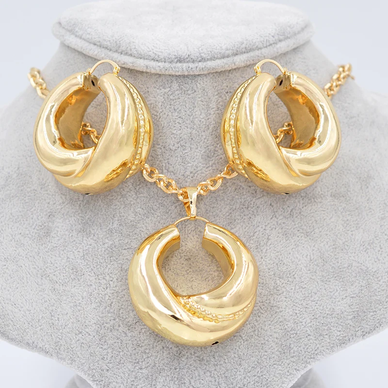 Sunny Jewelry Luxury Dubai Jewelry Sets Women's Big Hoop Earrings Pendant Copper Big Ball For Party Wedding Jewelry Findings
Sunny Jewelry Luxury Dubai Jewelry Sets Women's Big Hoop Earrings Pendant Copper Big Ball For Party Wedding Jewelry Findings