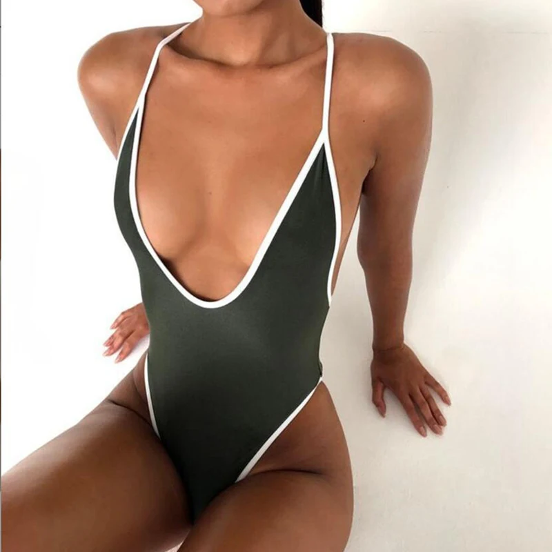 Bikinis 2019 Sexy One Piece Swimwear Women Solid Backless Push Up Bikini Set Brazilian Bathing Suit Swimming Biquini Swimsuit
Bikinis 2019 Sexy One Piece Swimwear Women Solid Backless Push Up Bikini Set Brazilian Bathing Suit Swimming Biquini Swimsuit