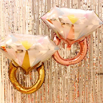 50pcs Rose Gold Diamond Ring Aluminum Foil Helium Balloons Romantic Valentine's Day Wedding Party Balloons Paarty Supplies
50pcs Rose Gold Diamond Ring Aluminum Foil Helium Balloons Romantic Valentine's Day Wedding Party Balloons Paarty Supplies