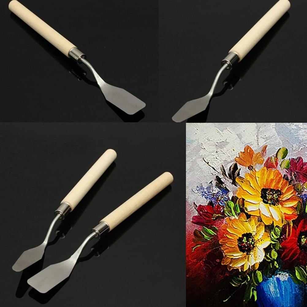 2 PCS(Flat+Tip) Stainless Steel Artist Painting Palette Knife Spatula Oil Painting Paint Art Craft Metal Spatula Set Perfect
2 PCS(Flat+Tip) Stainless Steel Artist Painting Palette Knife Spatula Oil Painting Paint Art Craft Metal Spatula Set Perfect