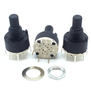2 Pole 3/4 Position SR16 16mm Plastic Rotary Band Switch DC60V 0.3A 15MM Flower Axis Round Switch(each position:45 degree)
2 Pole 3/4 Position SR16 16mm Plastic Rotary Band Switch DC60V 0.3A 15MM Flower Axis Round Switch(each position:45 degree)