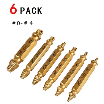 6 pcs Damaged Screw Extractor Drill Bits Out Remover Set Broken Bolt Screw Remover Damaged Screw Extractor Guide Set Tool Kit
6 pcs Damaged Screw Extractor Drill Bits Out Remover Set Broken Bolt Screw Remover Damaged Screw Extractor Guide Set Tool Kit
