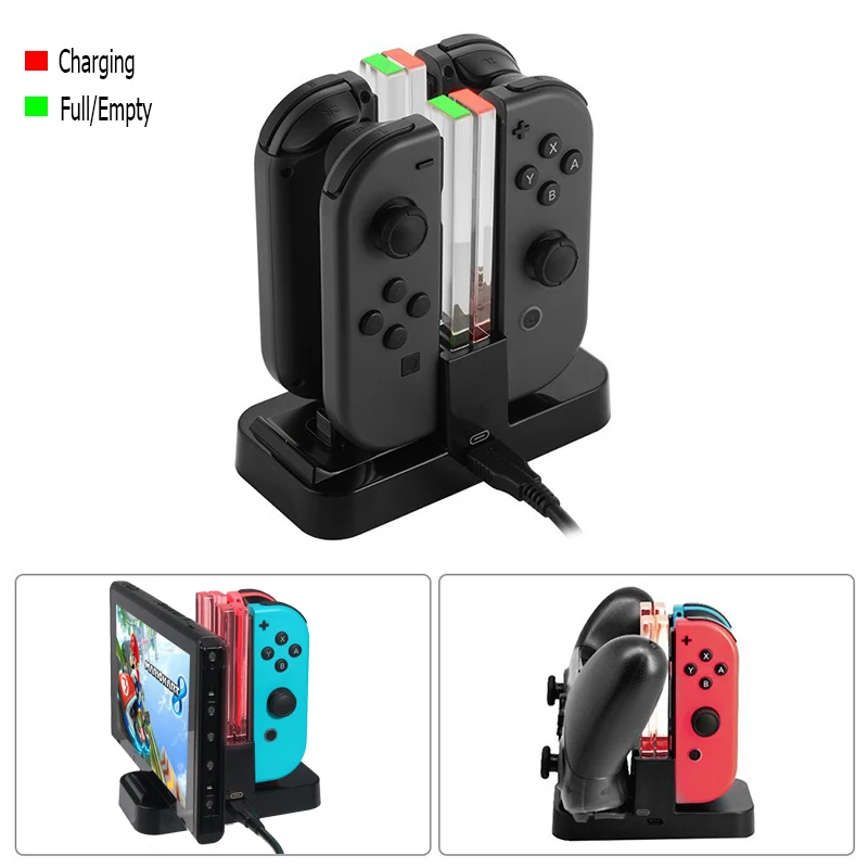 Charging Station for Nintend Switch Joy-Con Joystick JoyCons Pro Game Console Multi Functional Charger Dock Stand with Indicator
Charging Station for Nintend Switch Joy-Con Joystick JoyCons Pro Game Console Multi Functional Charger Dock Stand with Indicator