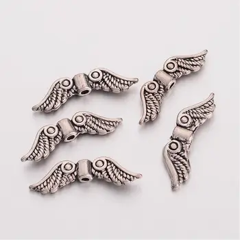 Alloy Beads, Wing, Antique Silver Color, Lead Free, about 23mm wide, 7mm long, hole: 0.5mm
Alloy Beads, Wing, Antique Silver Color, Lead Free, about 23mm wide, 7mm long, hole: 0.5mm