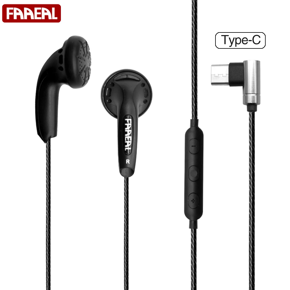 FAAEAL Iris 1 0 type c наушники для смартфонов с микрофоном Поддержка регулировки
