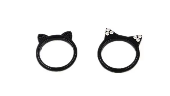 New fashion accessories jewelry cute black kitty Cat ears finger ring for women girl nice gift
New fashion accessories jewelry cute black kitty Cat ears finger ring for women girl nice gift