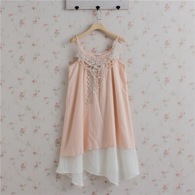 Summer Women Spaghetti Strap Dress Lace Applique Asymmetrical Mori Girl Dresses Vintage Sweet Lolita Casual Vestido 16891
Summer Women Spaghetti Strap Dress Lace Applique Asymmetrical Mori Girl Dresses Vintage Sweet Lolita Casual Vestido 16891