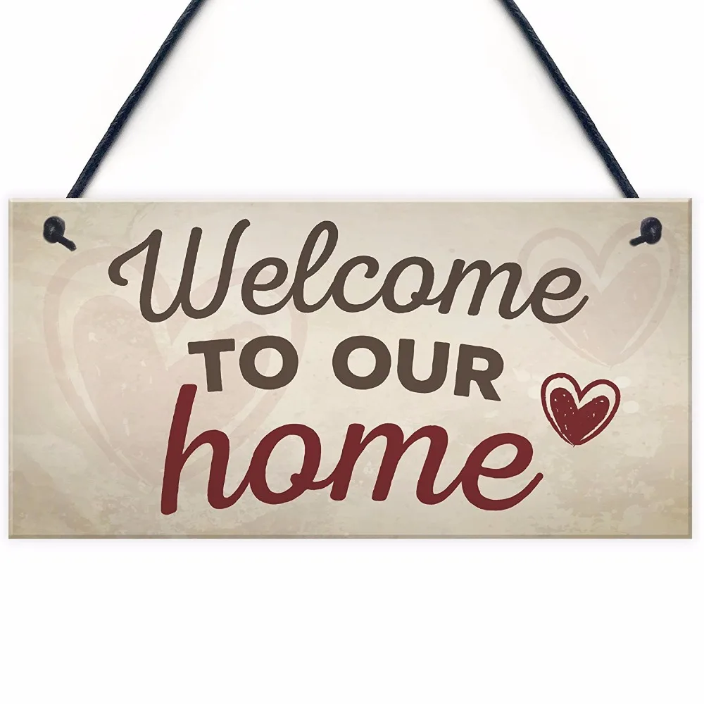 Meijiafei Welcome To Our Home House Hanging Wall Greeting Plaque Garden Gate Door Sign New Home Sign 10" x 5"
Meijiafei Welcome To Our Home House Hanging Wall Greeting Plaque Garden Gate Door Sign New Home Sign 10" x 5"