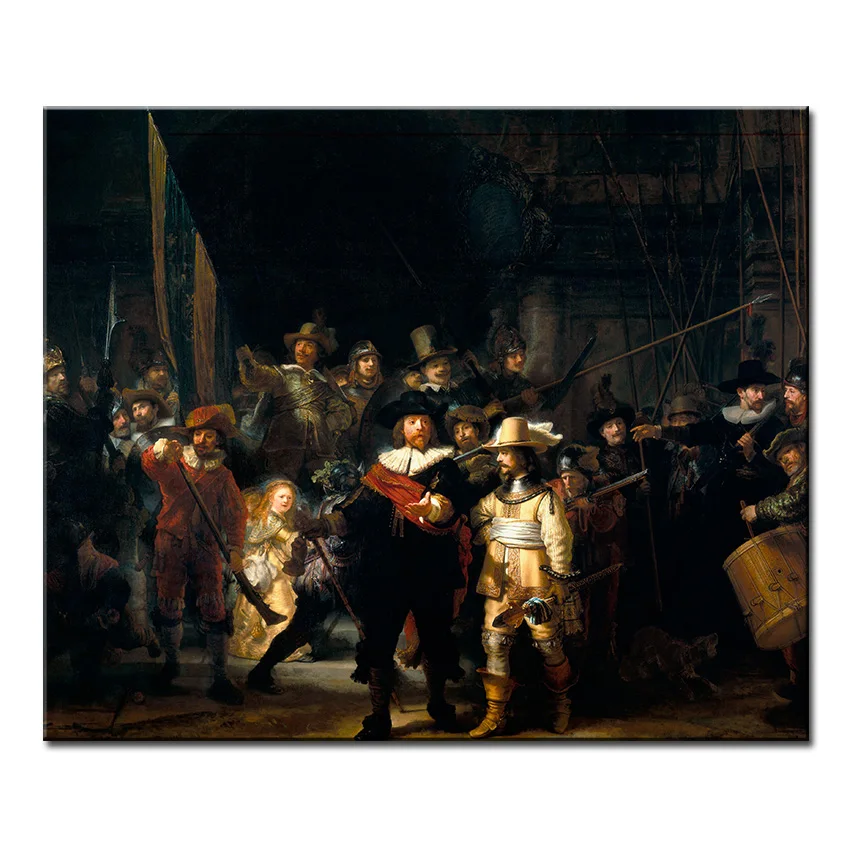 Rembrandt Harmenszoon van Rijn The Night Watch1642 wall Picture For Room oil painting wall art Print wall painting No Framed
Rembrandt Harmenszoon van Rijn The Night Watch1642 wall Picture For Room oil painting wall art Print wall painting No Framed